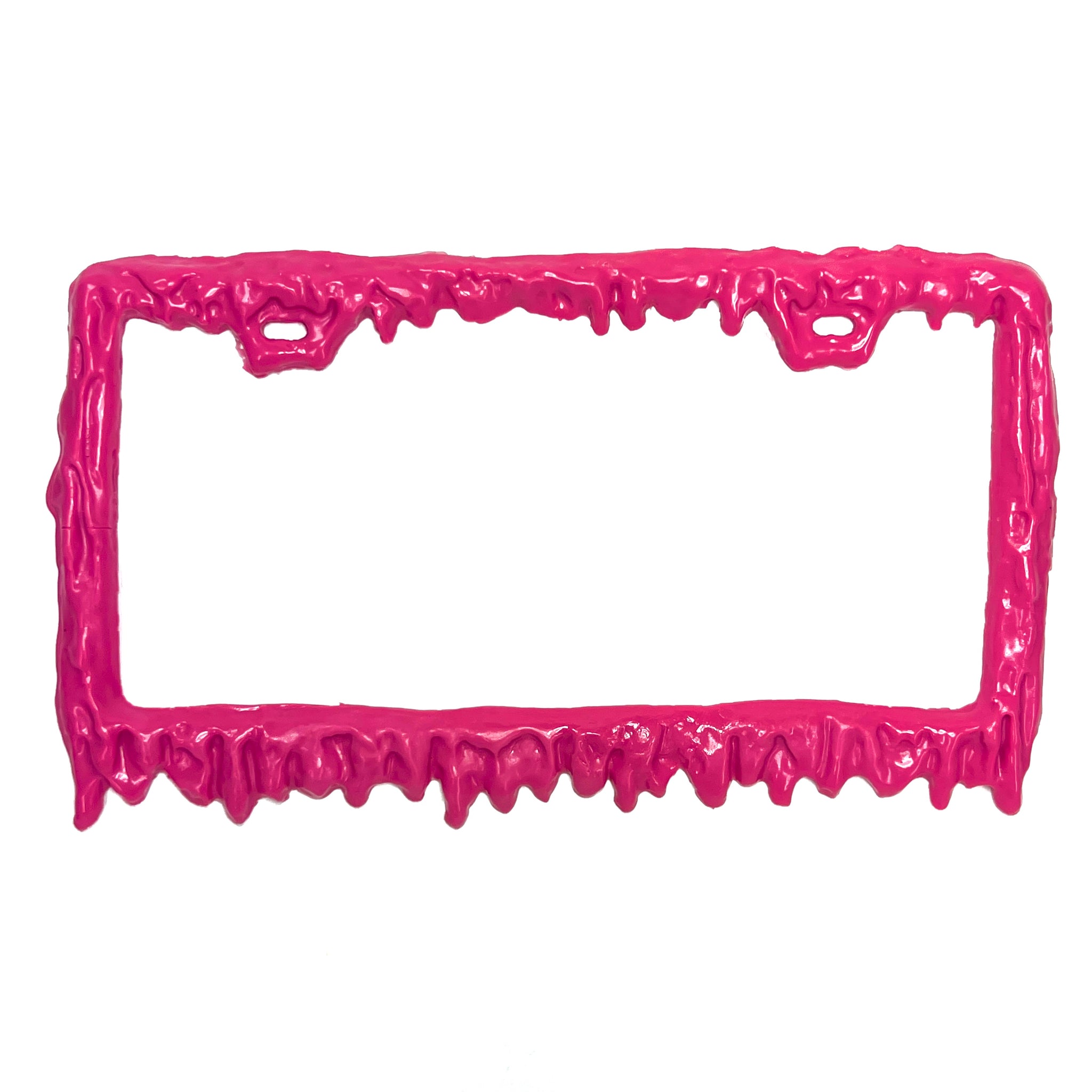 Swono Chaotic Waves License Plate Frame – Rainbow Purple Design, Aluminum Metal, Fits US Cars & Trucks